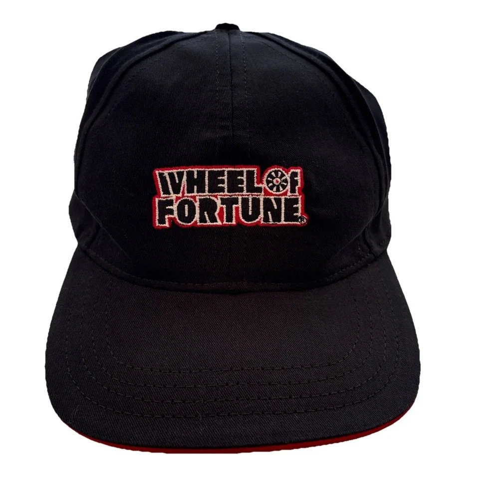 Vintage Wheel Of Fortune Black/Red Snapback Hat Made In USA EUC